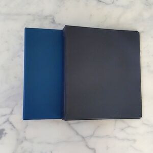 WilsonJones Blue 2.5" 3 Ring & Black 1.5" 3 Ring Binder, 2 Interior Pockets,2pcs